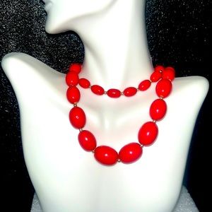 Red Beaded Necklace